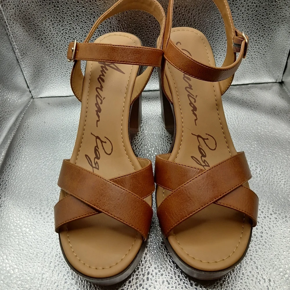 American Rag Brown Heeled Sandals Women's Size 11